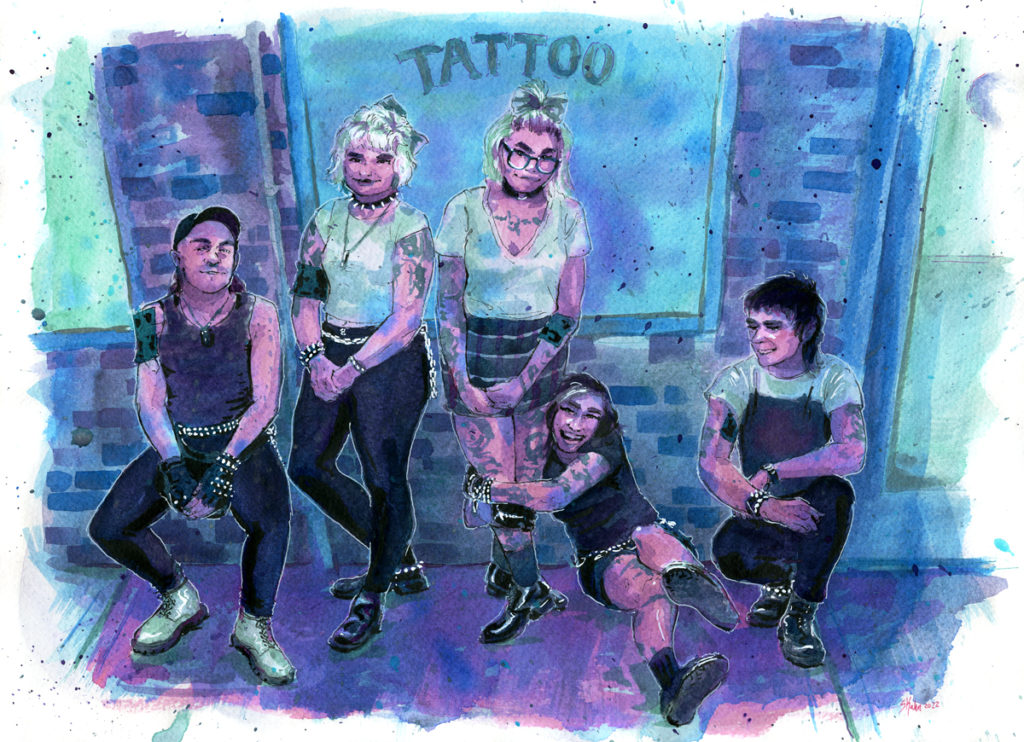 G.L.O.S.S. Band Portrait Painting Commission