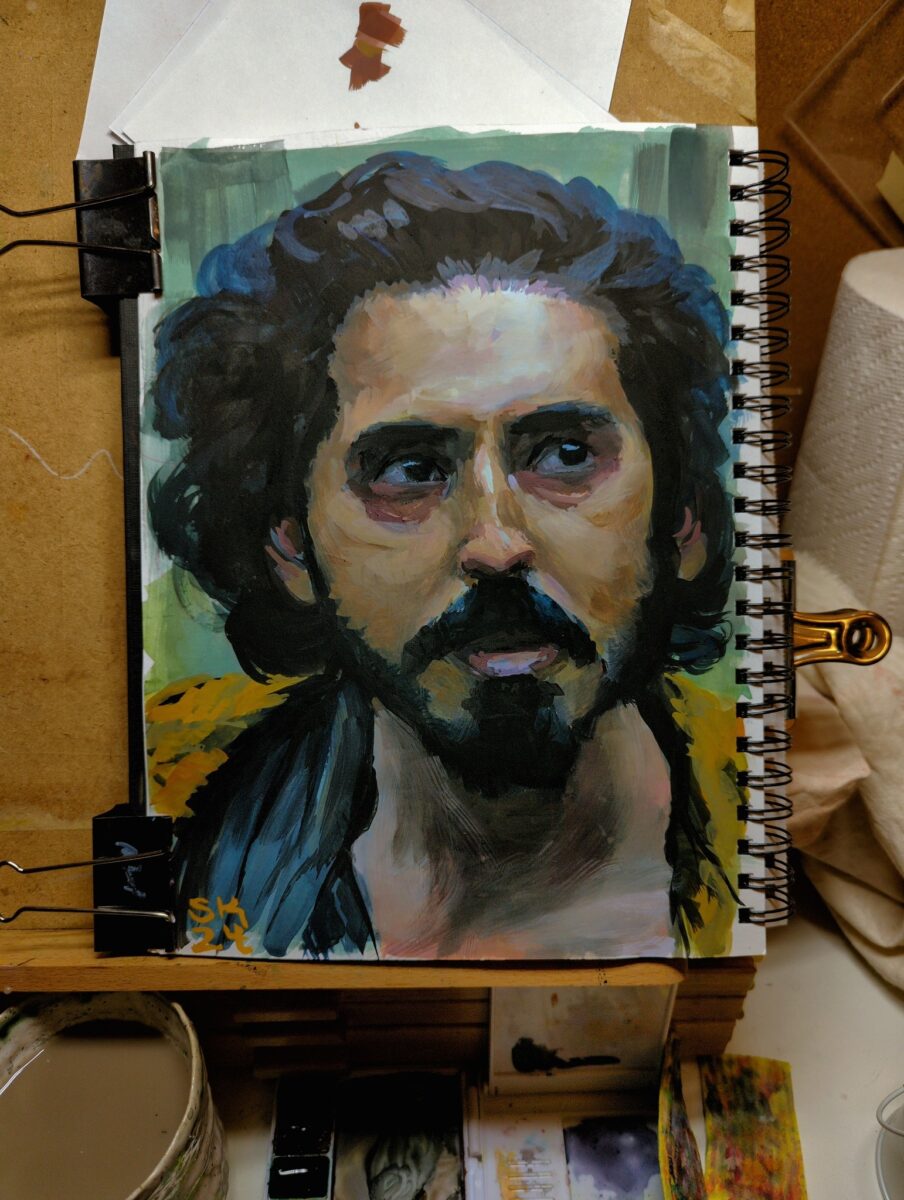 my portrait-painting-in-gouache history